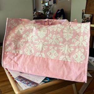 Buckheadbetties Diaper bag pink and white w/ changing pad or Beach tote